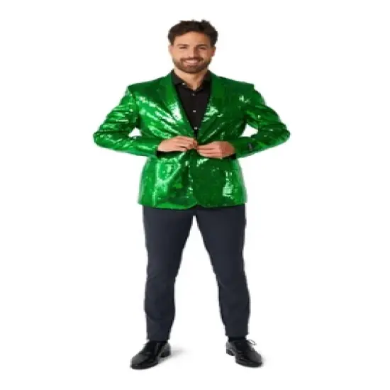 Suitmeister Men's Christmas Blazer - Sequins Green image {2}