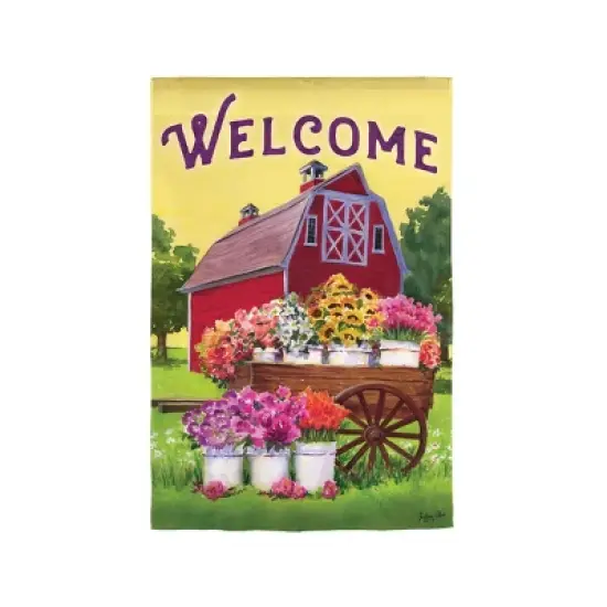 Evergreen Flower Farm Spring Welcome Flag Combo Kit image {1}