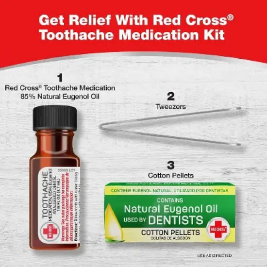 Red Cross Tootache Complete Medication Kit 0.125oz image {3}