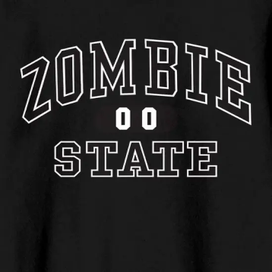 Emily The Strange Zombie State 00 Crew Neck Long Sleeve Men's Black Sweatshirt image {1}