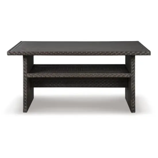 Signature Design by Ashley Contemporary Easy Isle Multi-Use Table  Dark Brown/Beige image {1}