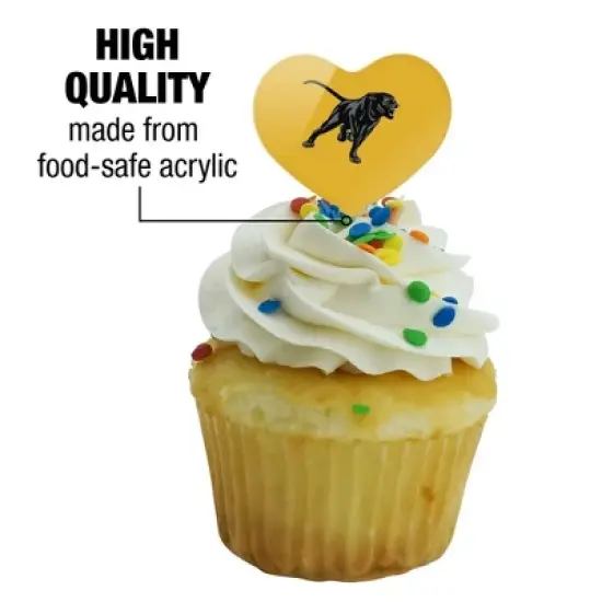 Prairie View A&M Secondary Logo Heart Love Cupcake Picks Toppers Decoration Set of 6 image {2}