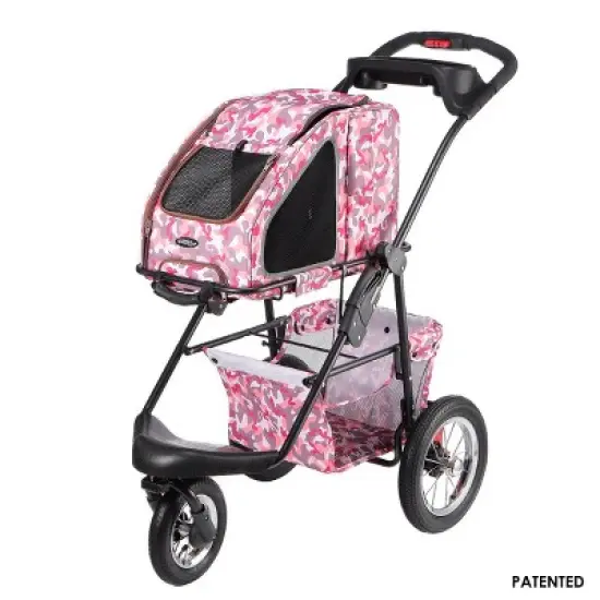 Petique 5-in-1 Pet Stroller Complete Set with Pet Carrier and Stroller Frame image {3}