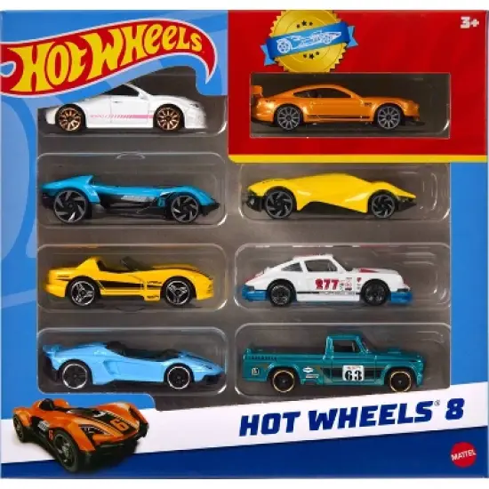 Hot Wheels Cars & Trucks Set with 1 Exclusive Car - 1:64 Scale - 8pk image {3}