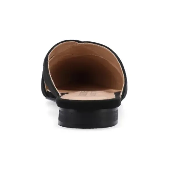 Journee Collection Womens Gerda Slip On Almond Toe Mules Flats image {2}