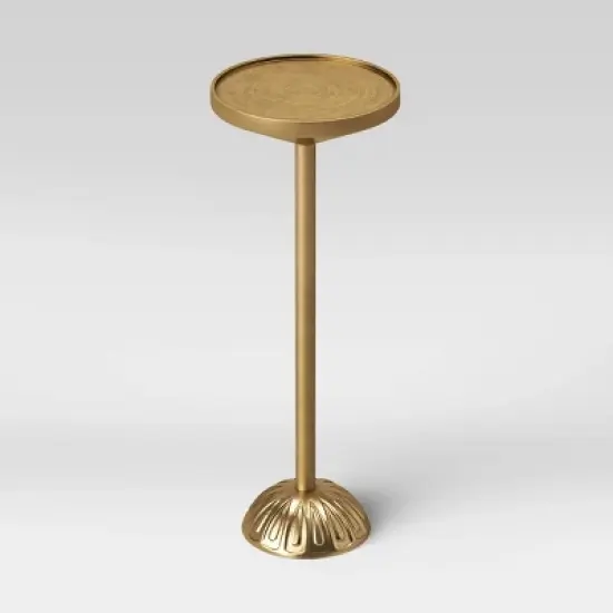 Catalana Round Figural Metal Drink Table Brass - Threshold&trade; image {2}