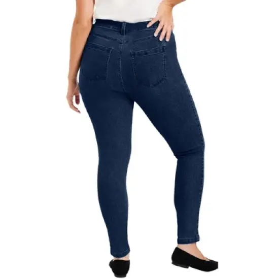 June + Vie by Roaman's Women&rsquo;s Plus Size Curvie Fit Skinny Jeans image {5}