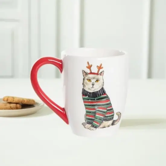 Gallerie II 16oz Cat Christmas Mug image {1}