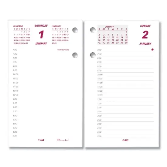 Daily Calendar Pad Refill, 6 x 3.5, White/Burgundy/Gray Sheets, 12-Month (Jan to Dec): 2026 image {3}