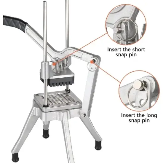 ROVSUN Commercial Vegetable Chopper French Fry Cutter with 1/2", 3/8", 1/4" & 8-Wedge Blades for Restaurant, Home & Kitchen image {6}