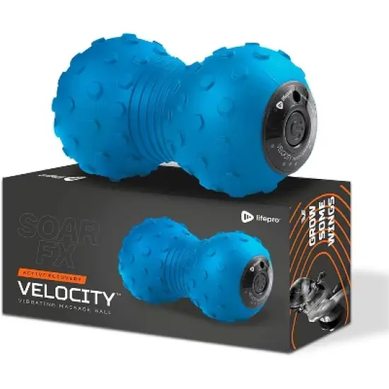 LifePro Massage Ball - Peanut Ball Massager Vibrating Foam Roller | Vibration Roller for Recovery, Mobility & Deep Tissue Trigger Point Therapy - Blue image {2}