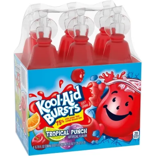 Kool-Aid Bursts Tropical Punch Juice Drink - 6pk/6.75 fl oz Bottles image {8}