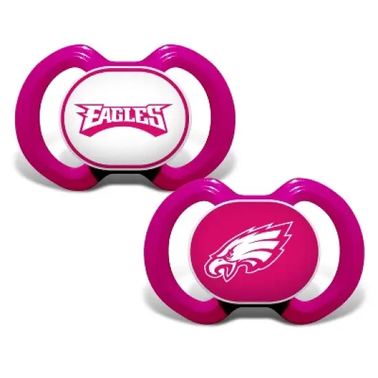 BabyFanatic Girls Pink Pacifier 2-Pack - NFL Philadelphia Eagles image {1}