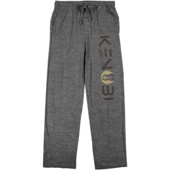Star Wars Obi-Wan Kenobi Logo Men's Graphite Heather Sleep Pajama Pants image {6}