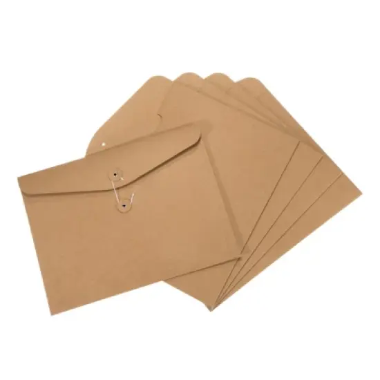 Unique Bargains Paper Document Letter Organizing A4 File Envelopes Brown image {7}