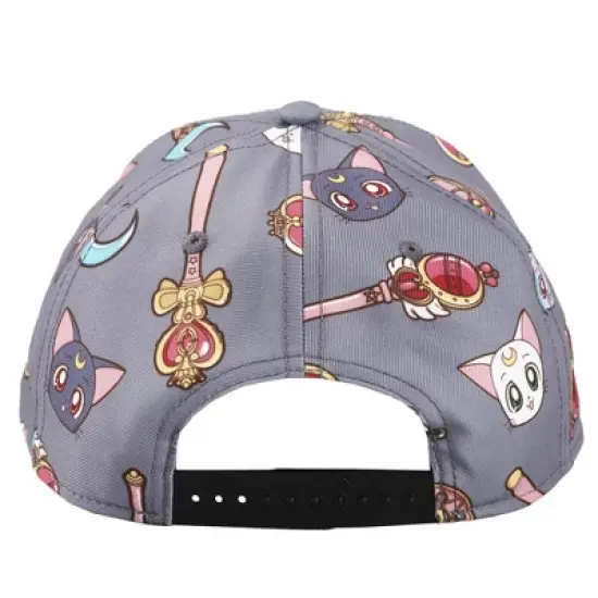 Sailor Moon Cats & Symbols All Over Print Snapback Hat image {3}