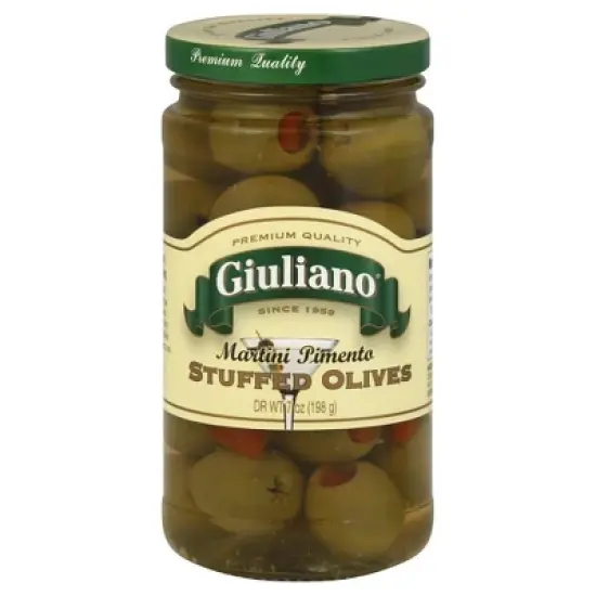 Giuliano Martini Pimento Stuffed Olives - Case of 6 - 7 oz. image {2}