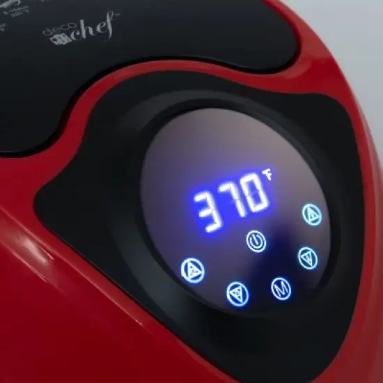 Deco Chef 3.7QT Personal Digital Air Fryer, 7 One-Touch Cooking Programs, 1300W, Red image {5}