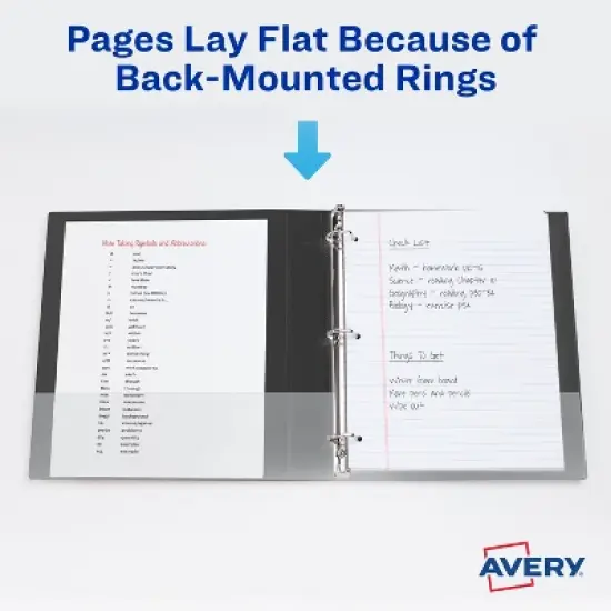Avery Durable View 3 Ring Binders, 3 Inch EZD Rings, 2 White Binders (46038) image {4}