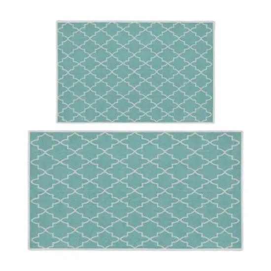 Sussexhome Non Skid Washable Kitchen Runner Rugs Set of 2 - Multipurpose Low Pile Area Rugs for Laundry Room, Entryway, Bathroom - Set of 44 x 24 and 31.5 x 20 Inches Floor Mats image {19}