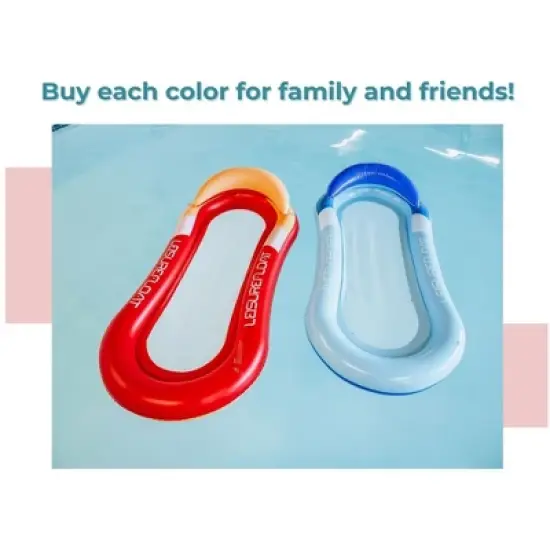 Toynk Inflatable Swimming Pool PVC Float Lounge Recliner | Red image {5}