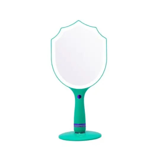 Impressions Vanity Ariel LED Handheld Makeup Mirror With Standing Base image {2}