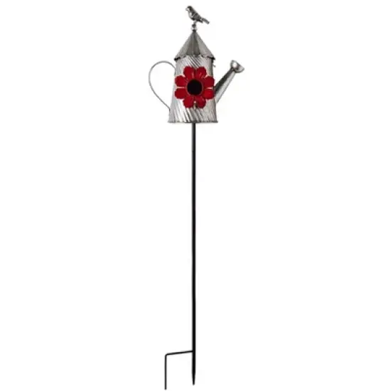 The Lakeside Collection Metal Birdhouse Garden Stakes image {7}