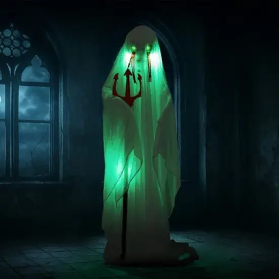 Karl Home 4.3ft Halloween Decorations Outdoor Animatronics Ghost with Trident image {5}