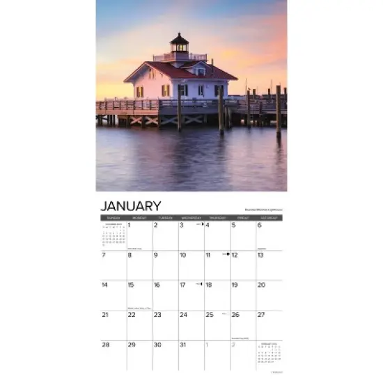 Willow Creek Press 2024 Wall Calendar 12"x12" Outer Banks image {2}