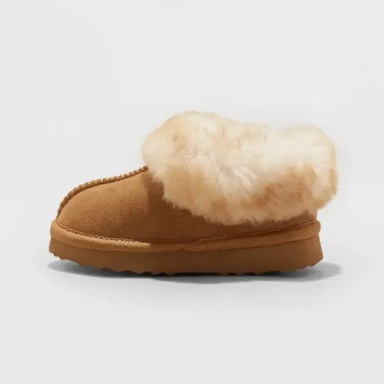 Toddler Callie Faux Fur Cuff Bootie Slippers - Cat & Jack&trade; image {1}