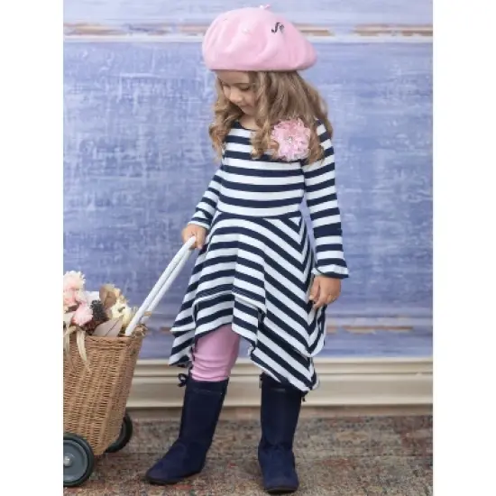 Girls Parisian Chic Sidetail Tunic & Legging Set - Mia Belle Girls image {5}