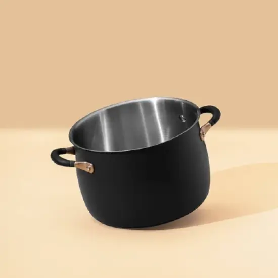 Meyer Accent Series 8qt Stainless Steel Induction Stockpot Matte Black image {5}