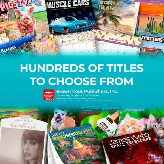 BrownTrout President Donald J. Trump 2026 12"x24" Hanging Square Wall Calendar Plastic-Free image {8}