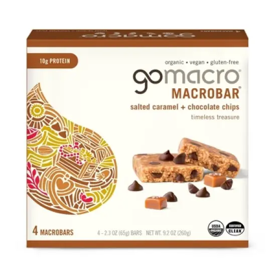 GoMacro Salted Caramel Chocolate Chips&nbsp; MacroBar - 4ct/ 7.1oz image {6}