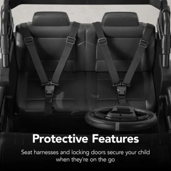 Best Choice Products Kids 24V 2-Seater Electric Ride-On Car Truck w/ Parent Control, Bluetooth, LED Lights image {6}