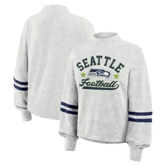 NFL Seattle Seahawks Women's Oatmeal Heather Crew Neck image {5}