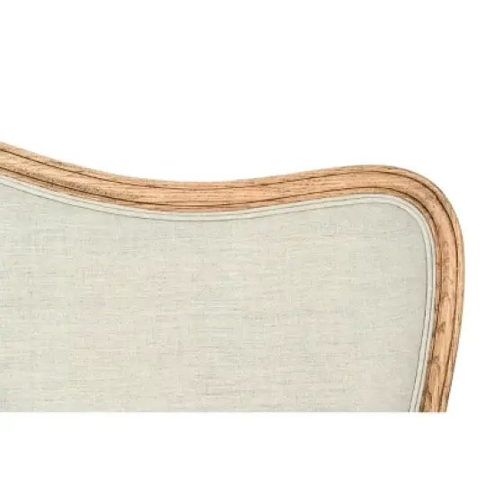 Storied Home Queen Oak Wood Headboard Beige: Upholstered, Freestanding, No Assembly, Spot Clean image {8}