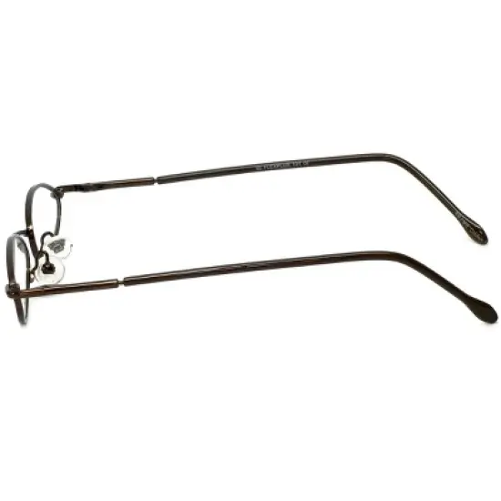 Flex Plus by Vivid FP-10 Designer Blue Light FIlter Reading Glasses in Shiny Brown 45mm +2.00 | Ladies | Oval Shape | Small Fit image {2}