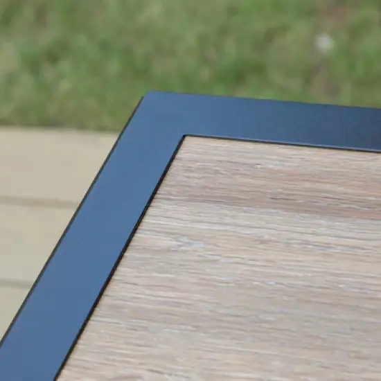 7pc Patio Set with Steel Table with 1.57" Umbrella Hole & Padded Sling C-Spring Arm Chairs - Captiva Designs image {4}