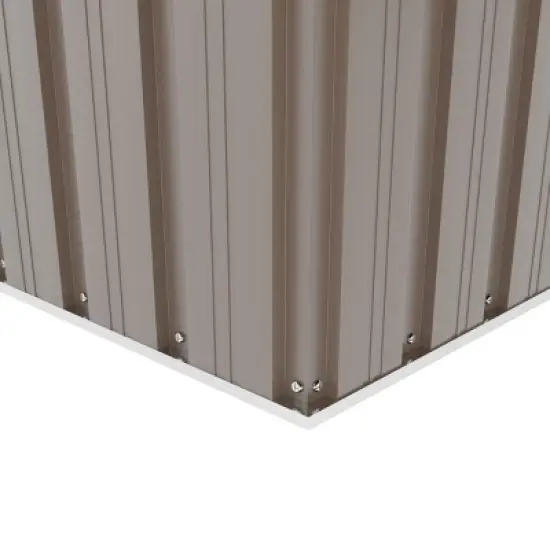 Heavy-Duty 10x12FT Metal Outdoor Storage Shed with Protective Film, Sunlit Windows & Waterproof Steel Panels - Coolbibila image {6}