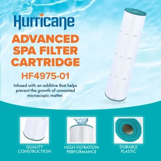 Hurricane 2 Pack HF4975-01 Advanced Pool and Spa Filter Cartridge Replacement for PRB75, Unicel C-4975, Filbur FC-2395, Rainbow RTL-75 image {2}