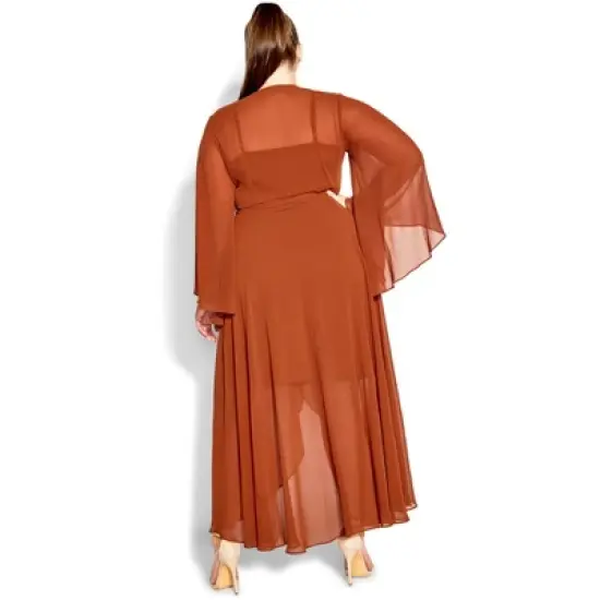 Women's Plus Size Fleetwood Maxi Dress - ginger | CITY CHIC image {2}