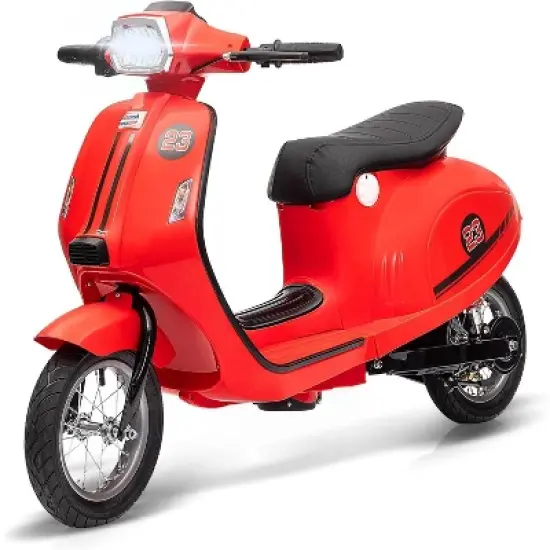 Electric Moped Scooter for Kids, 24V Kids Ride on Motorcycle, Max Up to 14MPH, with Rear Brake, LED Light, for Kids/Teens 8-12 image {10}