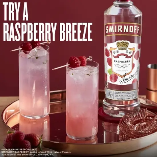 Smirnoff Raspberry Flavored Vodka - 750ml Bottle image {3}