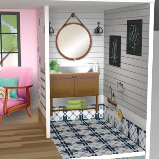 Olivia's Little World by Teamson Kids Wooden Dreamland Farmhouse Dollhouse Set image {9}