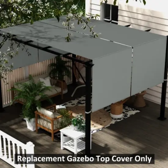 Outsunny 2 PCS Pergola Shade Cover, UV Protection Pergola Canopy Replacement, for 10 x 10ft Pergola image {1}