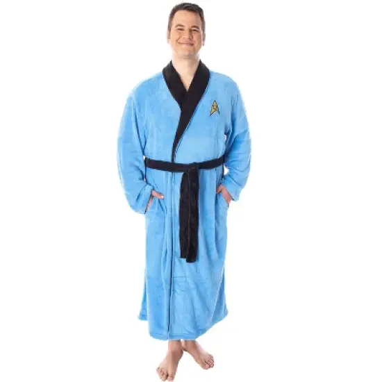 Star Trek TOS Adult Costume Fleece Plush Robe Bathrobe - Big And Tall image {5}