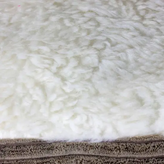 Precious Tails Cozy Corduroy Sherpa Lined Cave Dog Bed - M - Coffee image {2}