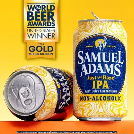 Sam Adams Just the Haze Non-Alcoholic IPA Beer - 6pk/12 fl oz Cans image {3}