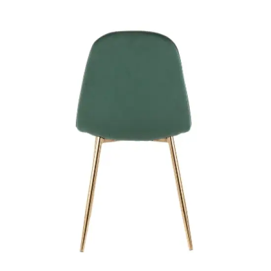 Set of 2 Pebble Contemporary Dining Chairs Gold/Green - LumiSource image {4}